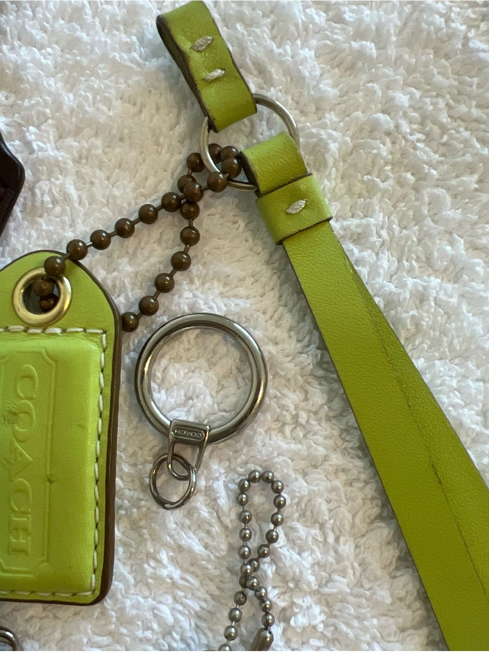 Coach Leather Tag Keychain Lot - Assorted Colors - Picture 3 of 13
